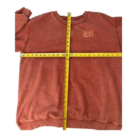 ROXY True Story Women's XXL Crewneck Sweatshirt | Orange | Outdoor Surf Beach - Picture 7 of 7
